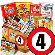 Zahl 4 - Süßigkeiten Set DDR L - Ossiladen I Ostprodukte Versand