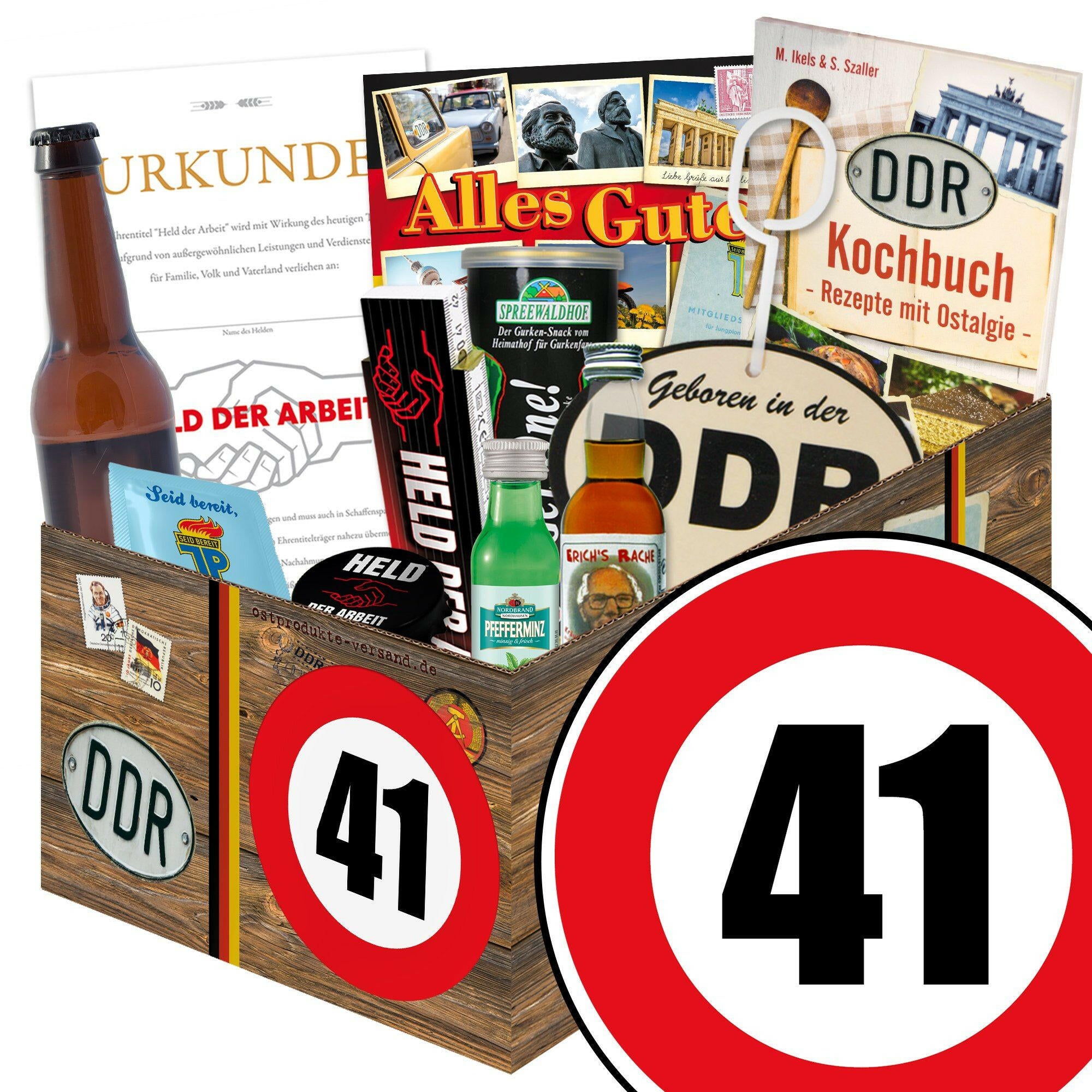 Zahl 41 - Geschenkset Ostpaket "Männer Box" - Ossiladen I Ostprodukte Versand