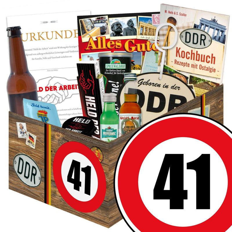 Zahl 41 - Geschenkset Ostpaket "Männer Box" - Ossiladen I Ostprodukte Versand