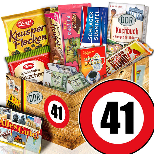Zahl 41 - Geschenkset Ostpaket "Schokoladenbox M" - Ossiladen I Ostprodukte Versand