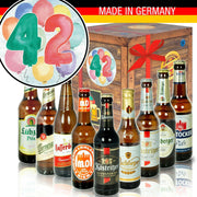 Zahl 42 - Geschenkbox "Ostbiere" 9er Set - Ossiladen I Ostprodukte Versand