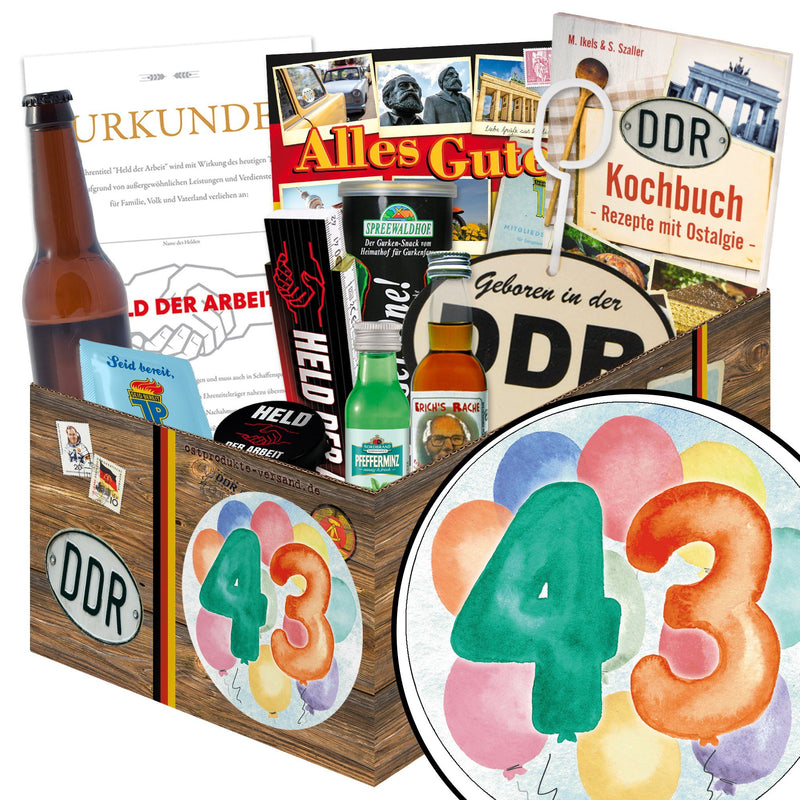Zahl 43 - Geschenkset Ostpaket "Männer Box" - Ossiladen I Ostprodukte Versand