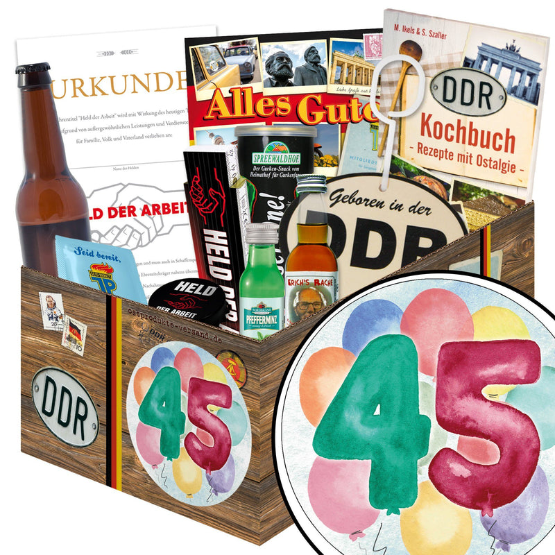 Zahl 45 - Geschenkset Ostpaket "Männer Box" - Ossiladen I Ostprodukte Versand