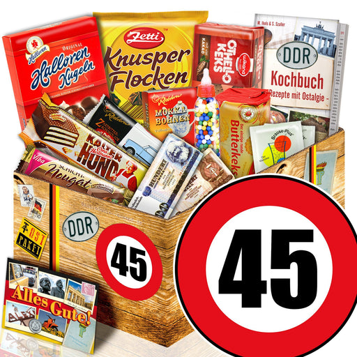 Zahl 45 - Süßigkeiten Set DDR L - Ossiladen I Ostprodukte Versand