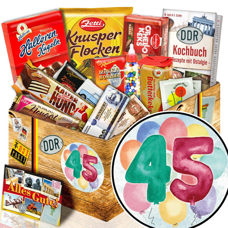 Zahl 45 - Süßigkeiten Set DDR L - Ossiladen I Ostprodukte Versand