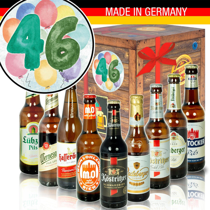 Zahl 46 - Geschenkbox "Ostbiere" 9er Set - Ossiladen I Ostprodukte Versand