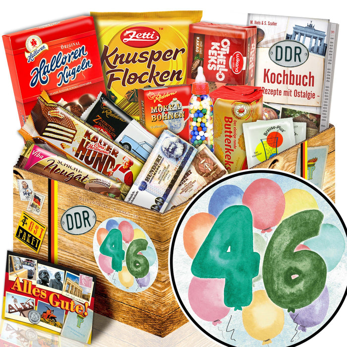 Zahl 46 - Süßigkeiten Set DDR L - Ossiladen I Ostprodukte Versand