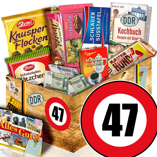 Zahl 47 - Geschenkset Ostpaket "Schokoladenbox M" - Ossiladen I Ostprodukte Versand
