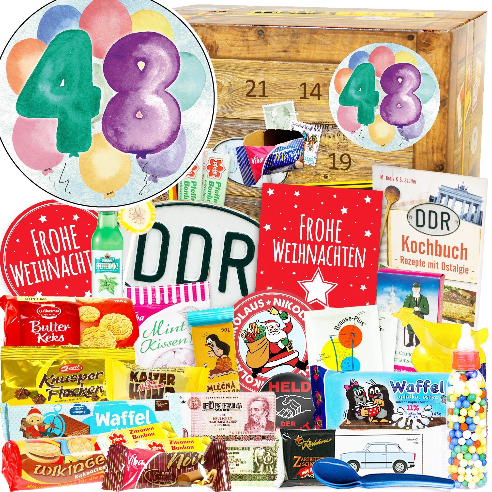 Zahl 48 - Adventskalender DDR - Ossiladen I Ostprodukte Versand