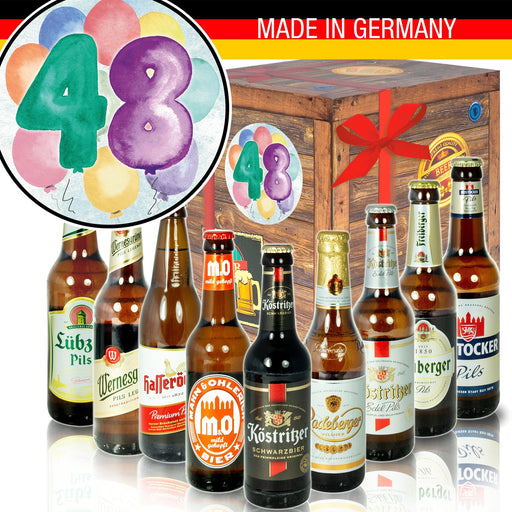 Zahl 48 - Geschenkbox "Ostbiere" 9er Set - Ossiladen I Ostprodukte Versand