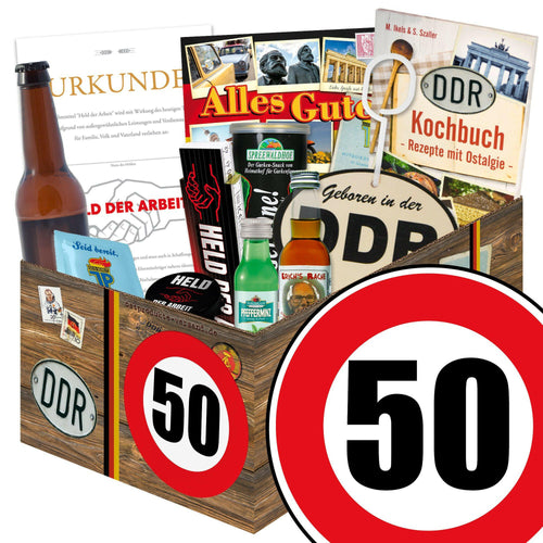 Zahl 50 - Geschenkset Ostpaket "Männer Box" - Ossiladen I Ostprodukte Versand