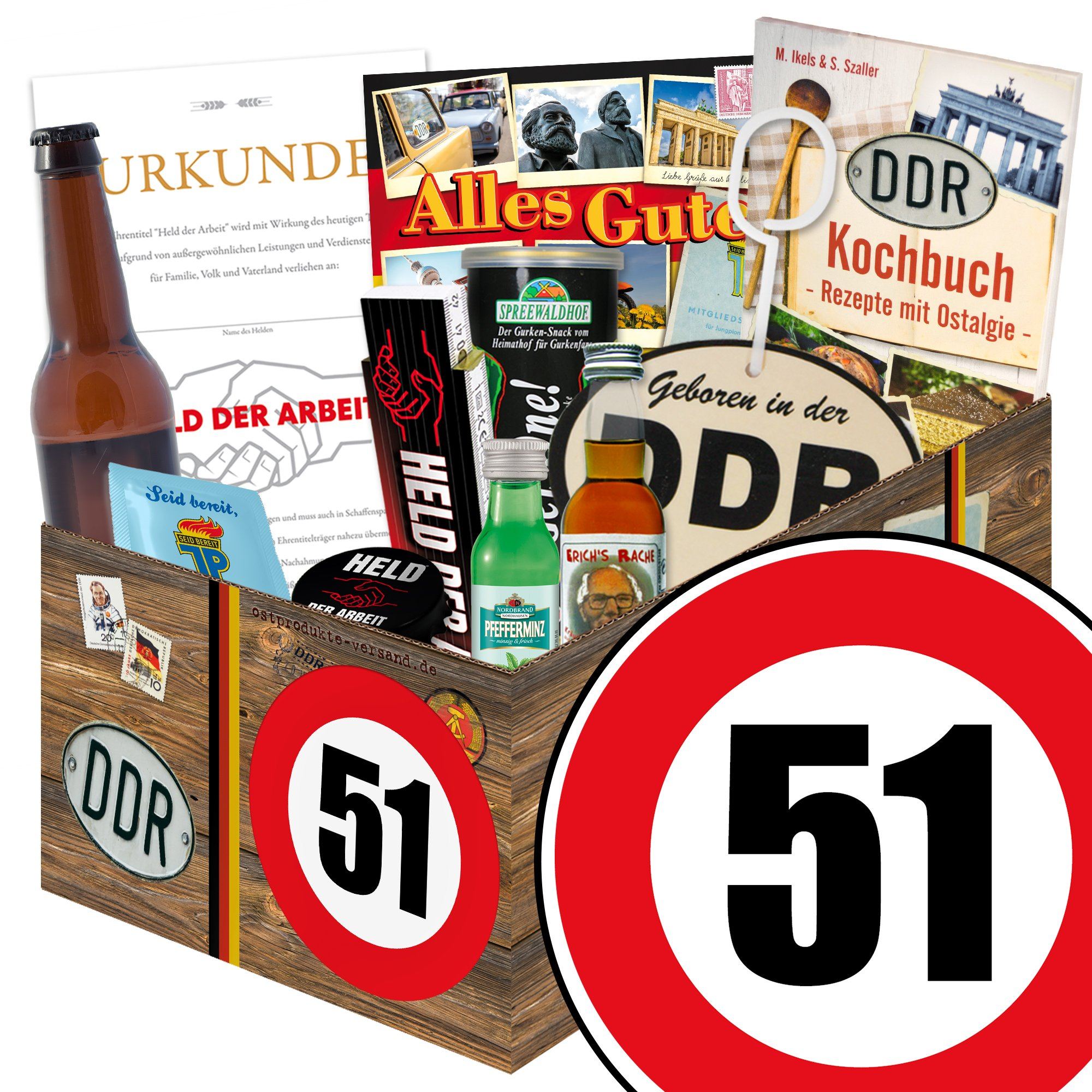 Zahl 51 - Geschenkset Ostpaket "Männer Box" - Ossiladen I Ostprodukte Versand