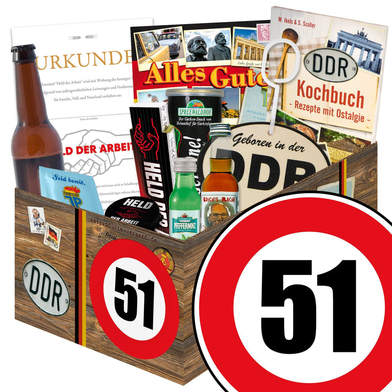 Zahl 51 - Geschenkset Ostpaket "Männer Box" - Ossiladen I Ostprodukte Versand