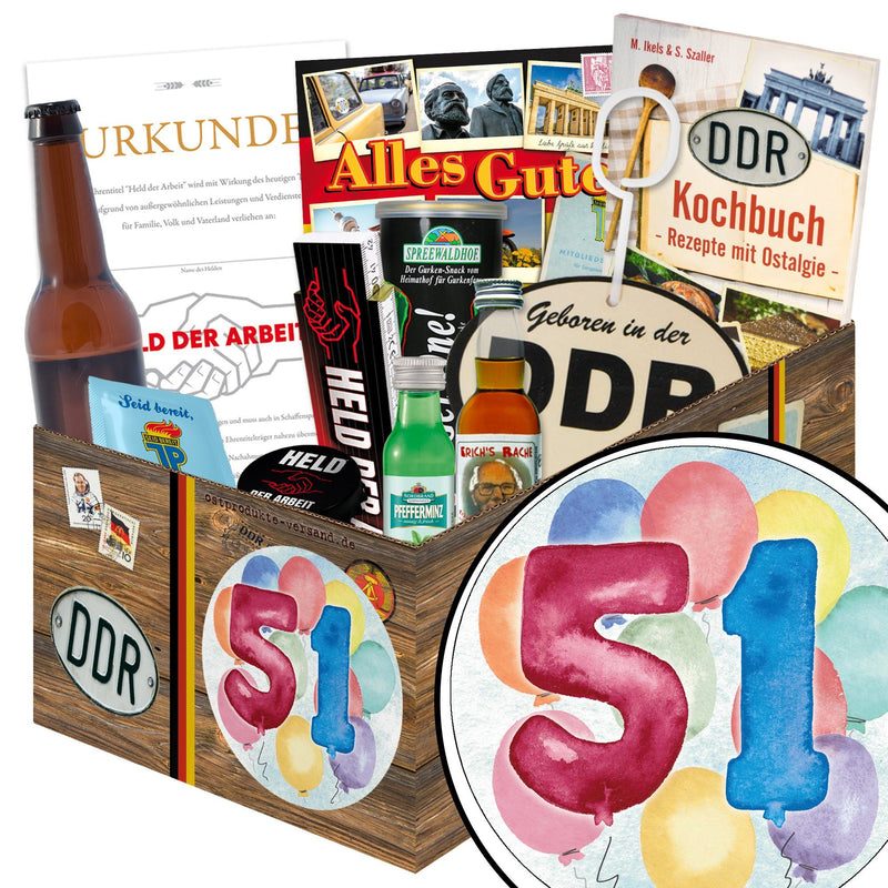Zahl 51 - Geschenkset Ostpaket "Männer Box" - Ossiladen I Ostprodukte Versand
