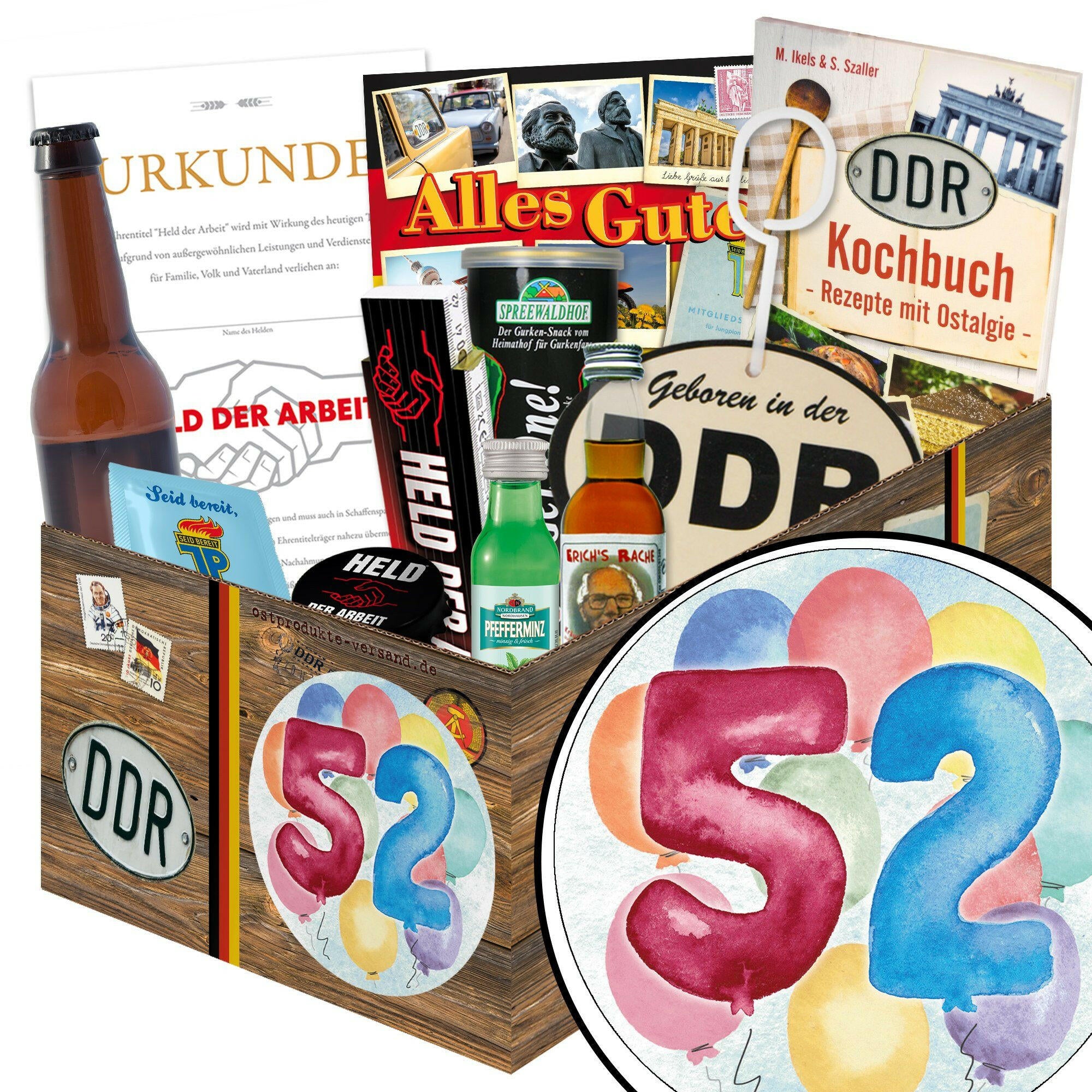 Zahl 52 - Geschenkset Ostpaket "Männer Box" - Ossiladen I Ostprodukte Versand