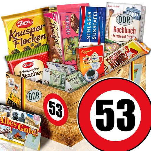 Zahl 53 - Geschenkset Ostpaket "Schokoladenbox M" - Ossiladen I Ostprodukte Versand