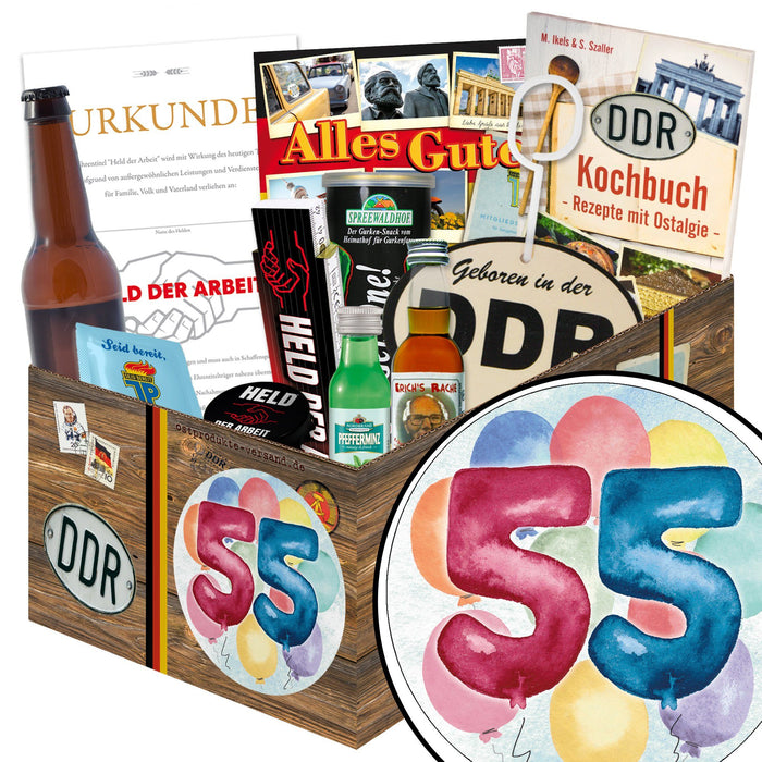Zahl 55 - Geschenkset Ostpaket "Männer Box" - Ossiladen I Ostprodukte Versand