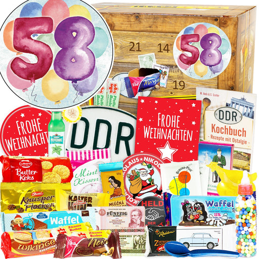 Zahl 58 - Adventskalender DDR - Ossiladen I Ostprodukte Versand