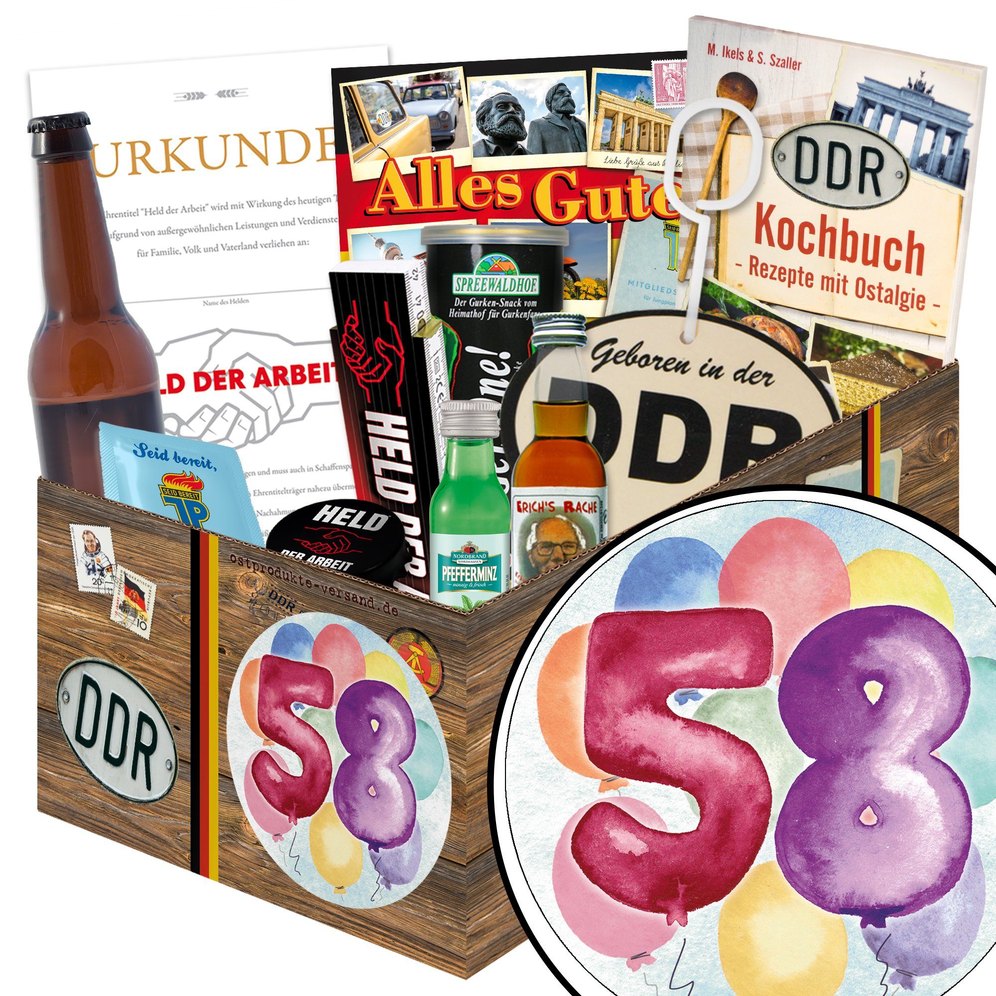Zahl 58 - Geschenkset Ostpaket "Männer Box" - Ossiladen I Ostprodukte Versand