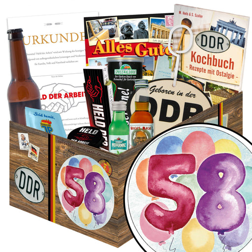 Zahl 58 - Geschenkset Ostpaket "Männer Box" - Ossiladen I Ostprodukte Versand