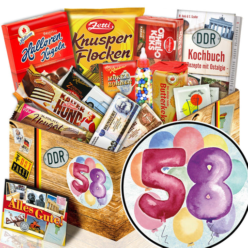 Zahl 58 - Süßigkeiten Set DDR L - Ossiladen I Ostprodukte Versand