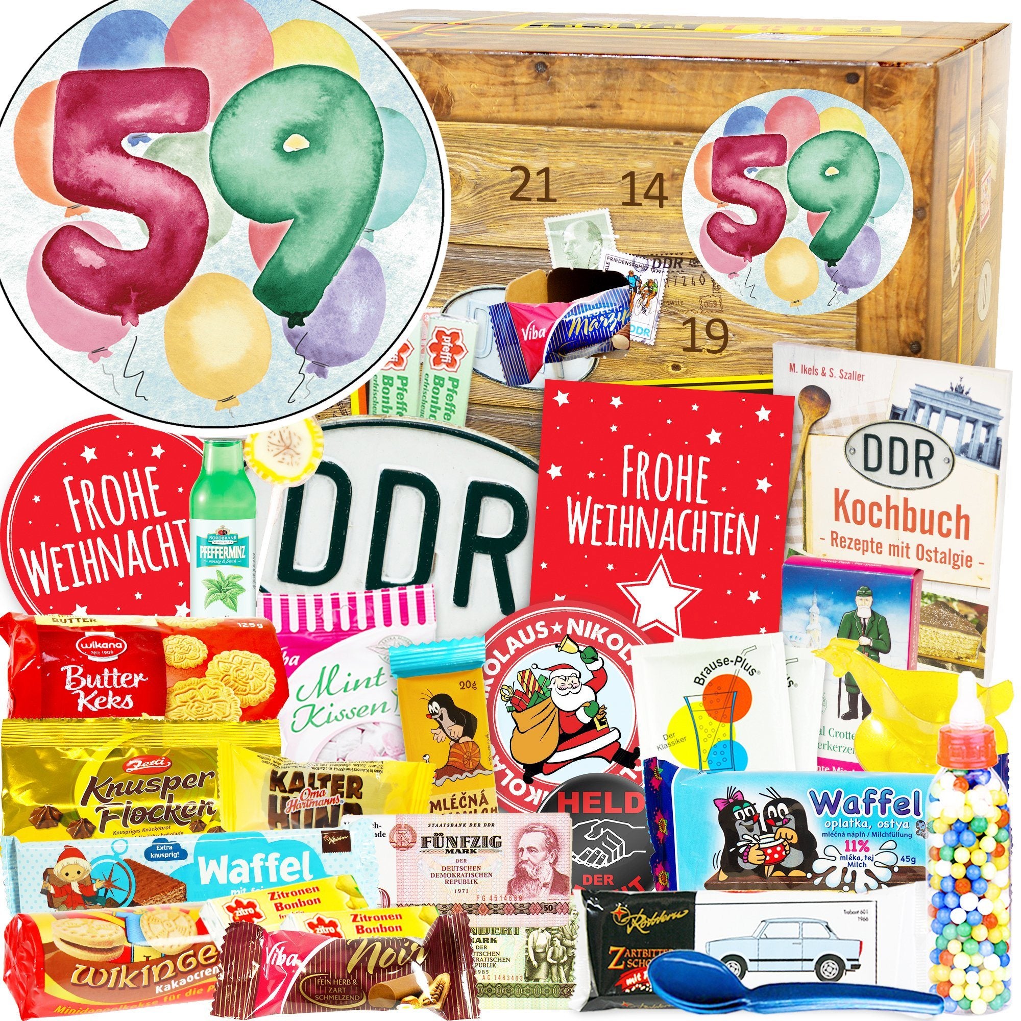 Zahl 59 - Adventskalender DDR - Ossiladen I Ostprodukte Versand