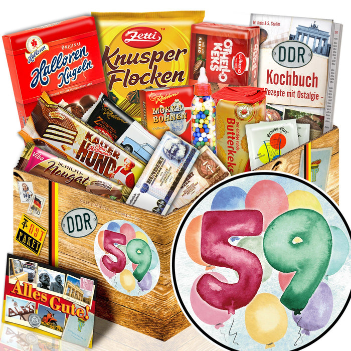 Zahl 59 - Süßigkeiten Set DDR L - Ossiladen I Ostprodukte Versand