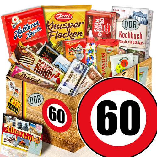 Zahl 60 - Süßigkeiten Set DDR L - Ossiladen I Ostprodukte Versand