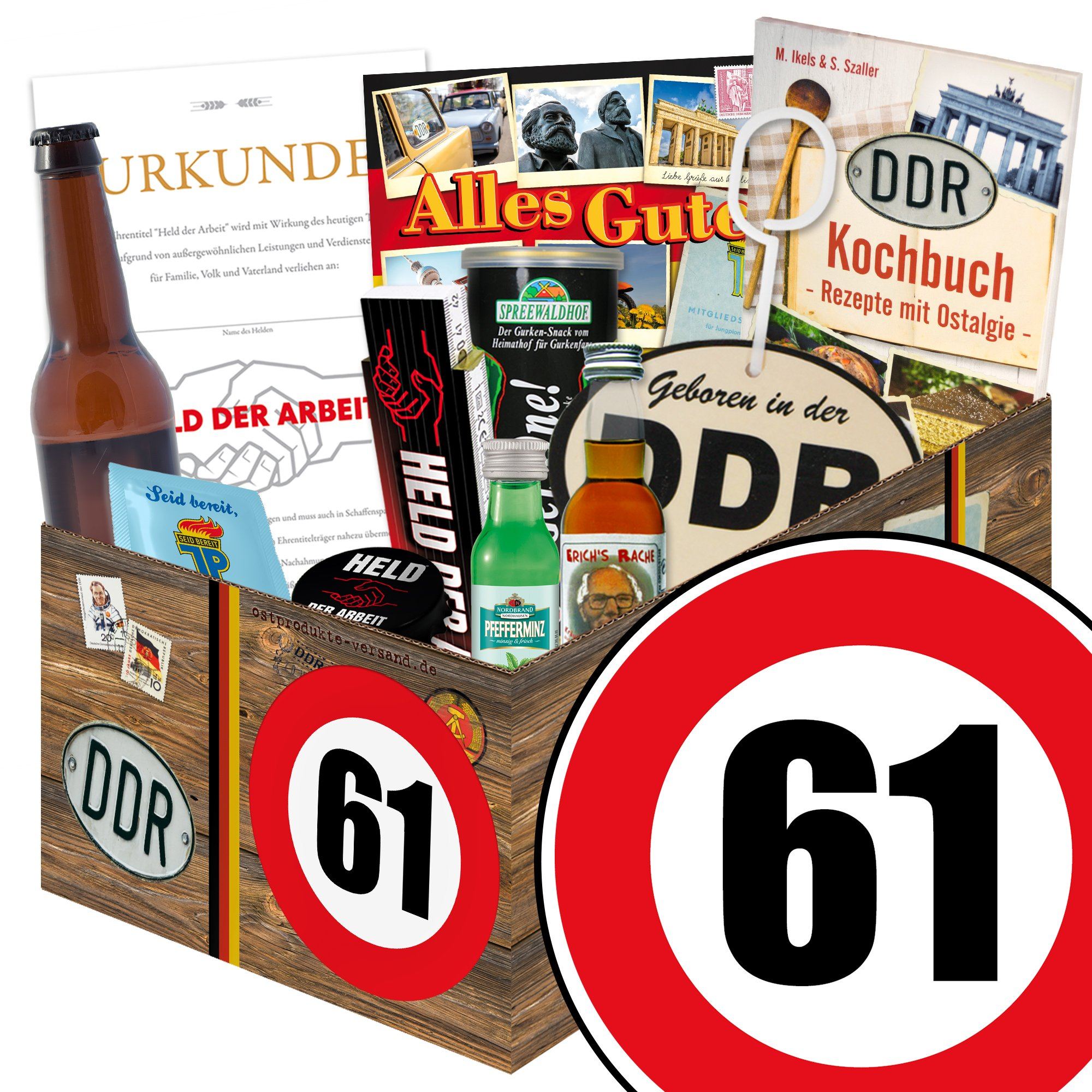 Zahl 61 - Geschenkset Ostpaket "Männer Box" - Ossiladen I Ostprodukte Versand