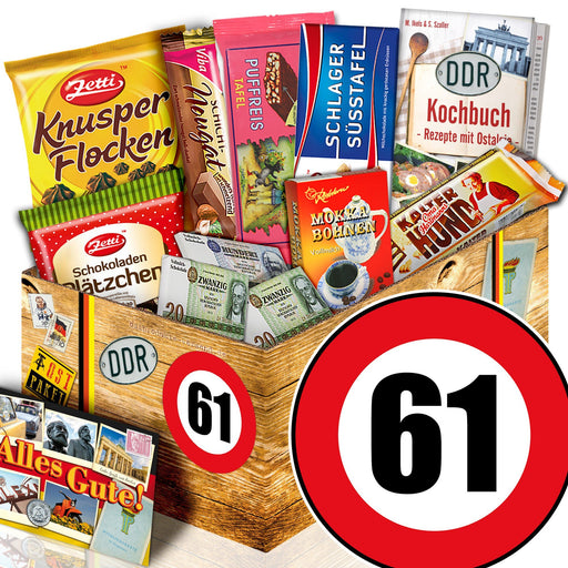 Zahl 61 - Geschenkset Ostpaket "Schokoladenbox M" - Ossiladen I Ostprodukte Versand