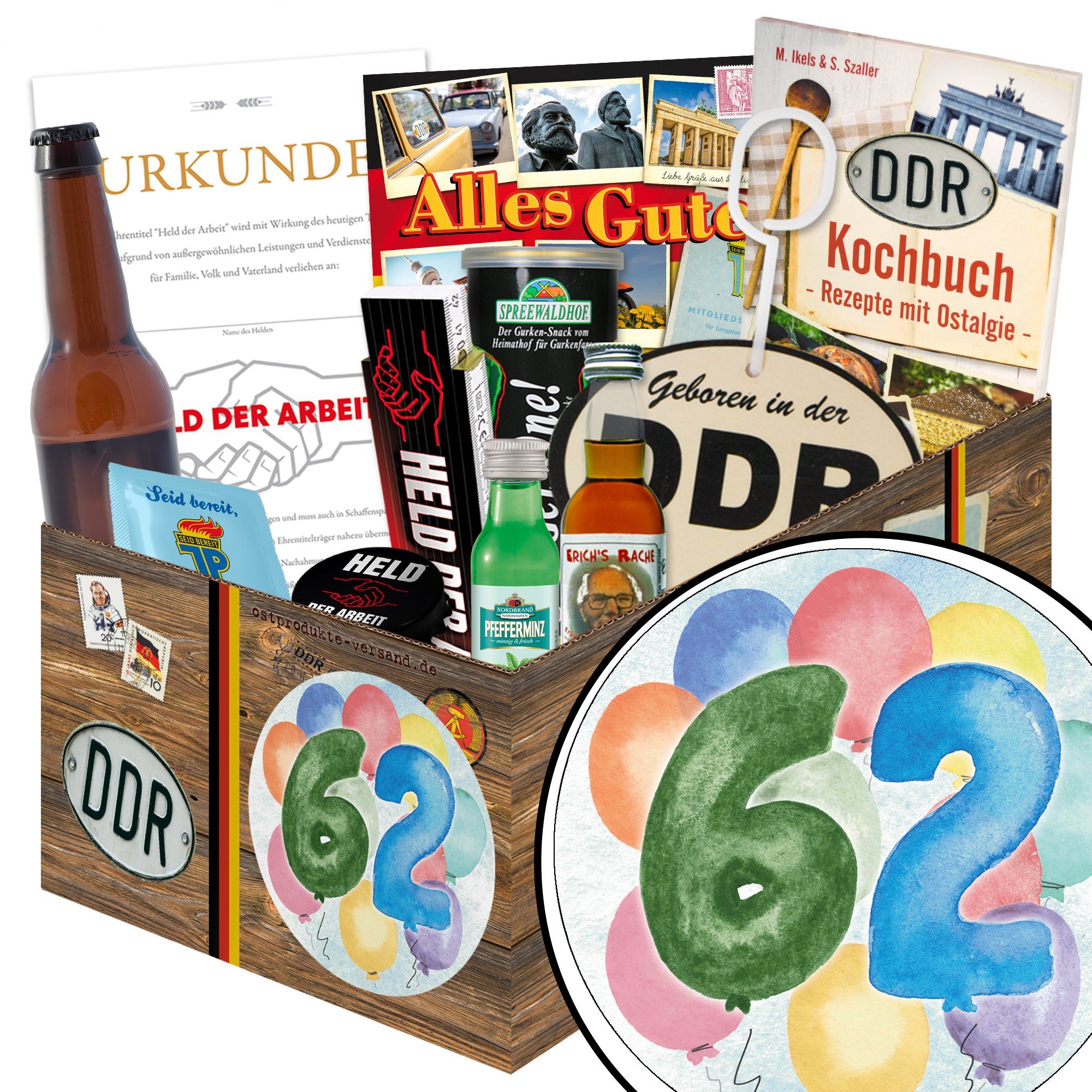 Zahl 62 - Geschenkset Ostpaket "Männer Box" - Ossiladen I Ostprodukte Versand