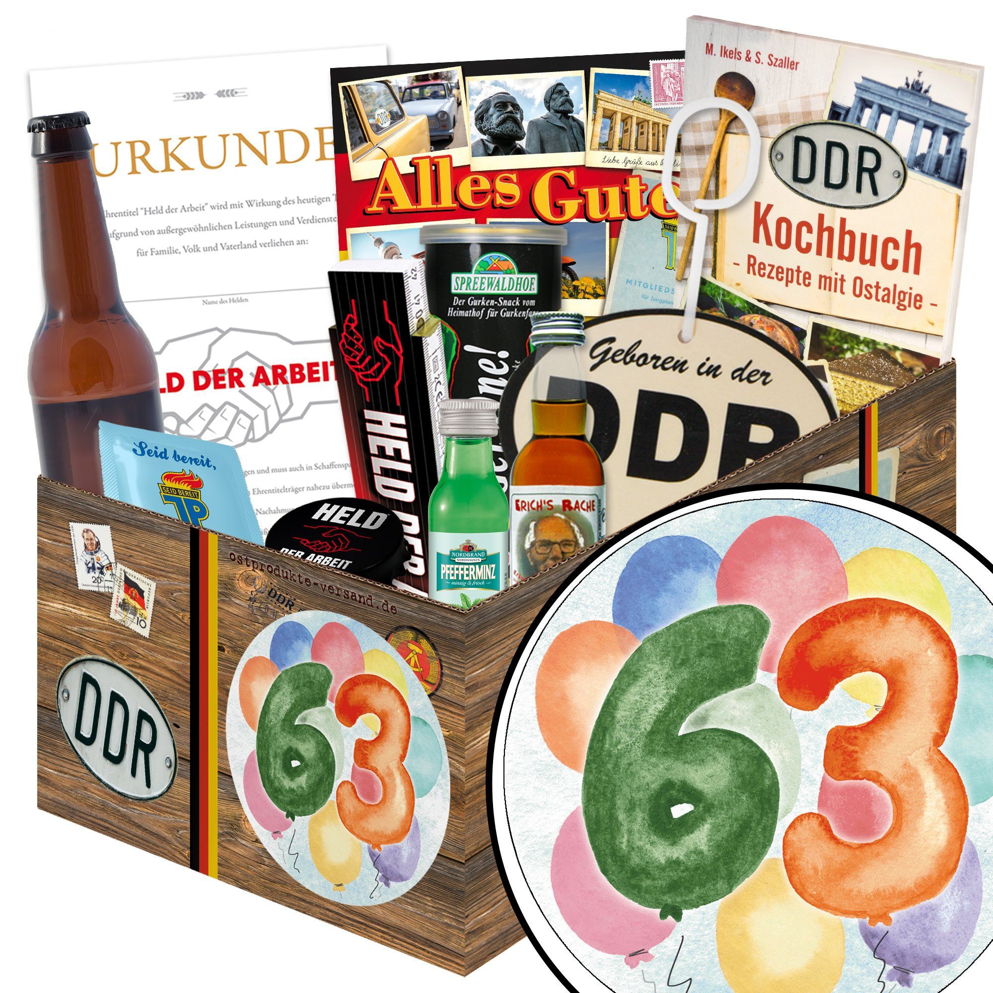 Zahl 63 - Geschenkset Ostpaket "Männer Box" - Ossiladen I Ostprodukte Versand