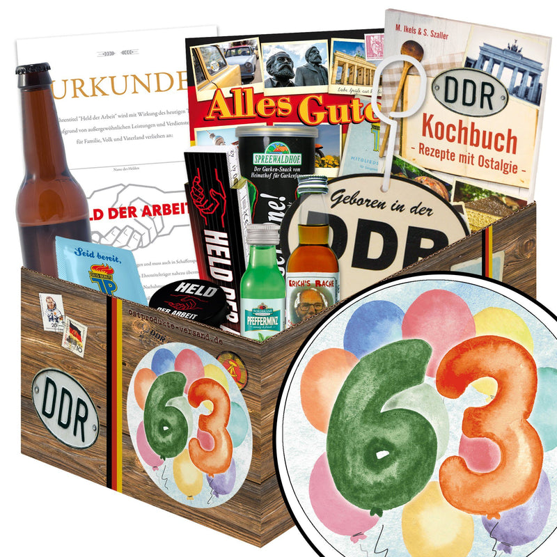 Zahl 63 - Geschenkset Ostpaket "Männer Box" - Ossiladen I Ostprodukte Versand