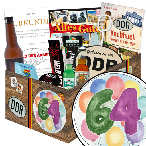 Zahl 64 - Geschenkset Ostpaket "Männer Box" - Ossiladen I Ostprodukte Versand
