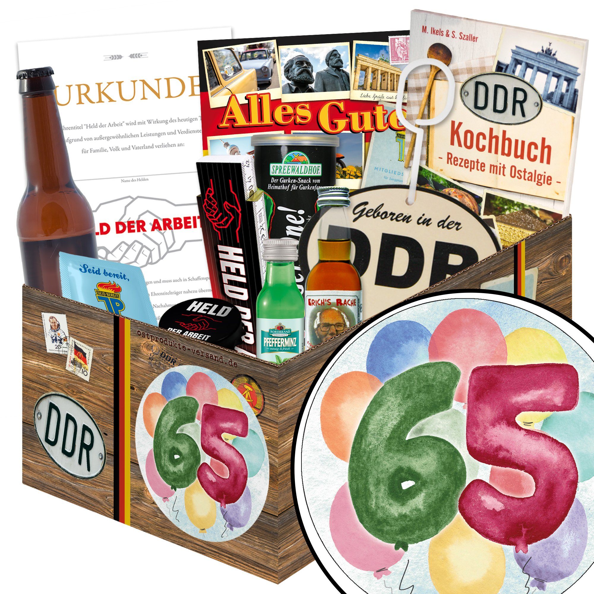 Zahl 65 - Geschenkset Ostpaket "Männer Box" - Ossiladen I Ostprodukte Versand