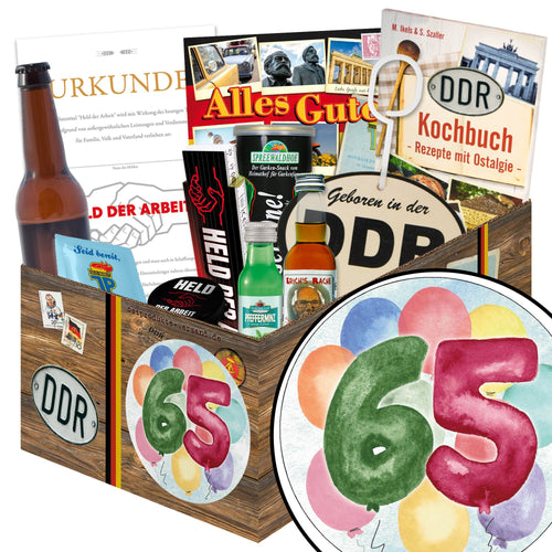 Zahl 65 - Geschenkset Ostpaket "Männer Box" - Ossiladen I Ostprodukte Versand