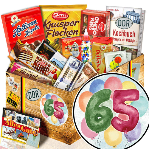 Zahl 65 - Süßigkeiten Set DDR L - Ossiladen I Ostprodukte Versand