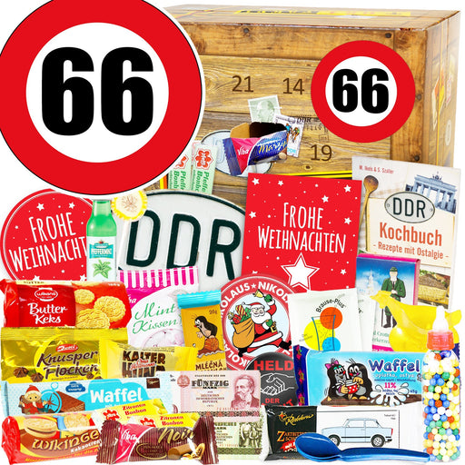 Zahl 66 - DDR Adventskalender - Ossiladen I Ostprodukte Versand