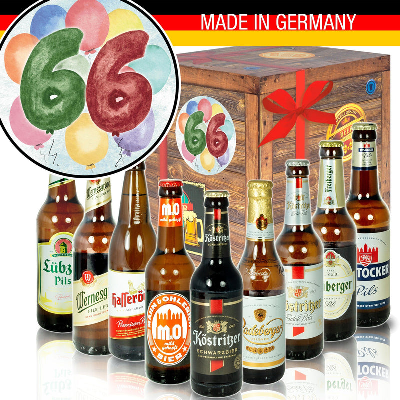 Zahl 66 - Geschenkbox "Ostbiere" 9er Set - Ossiladen I Ostprodukte Versand