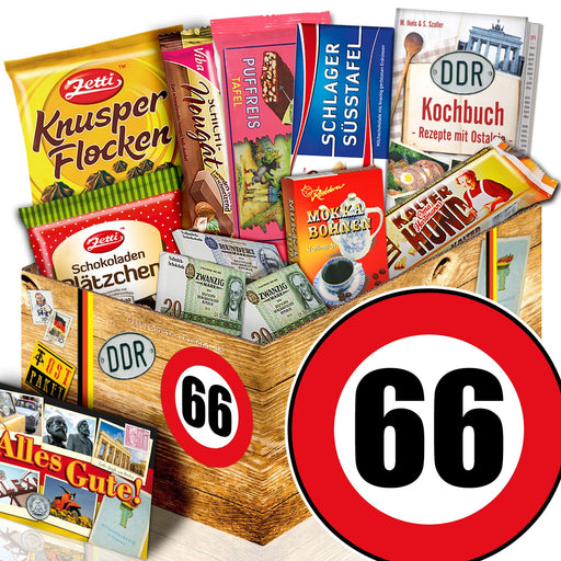 Zahl 66 - Geschenkset Ostpaket "Schokoladenbox M" - Ossiladen I Ostprodukte Versand
