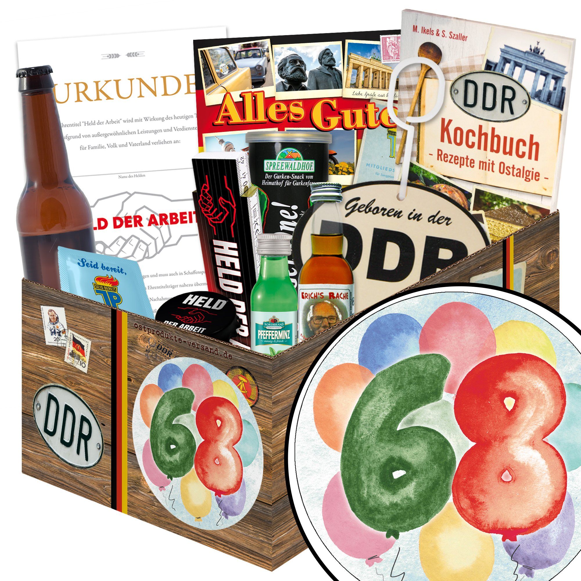 Zahl 68 - Geschenkset Ostpaket "Männer Box" - Ossiladen I Ostprodukte Versand