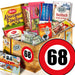 Zahl 68 - Geschenkset Ostpaket "Schokoladenbox M" - Ossiladen I Ostprodukte Versand