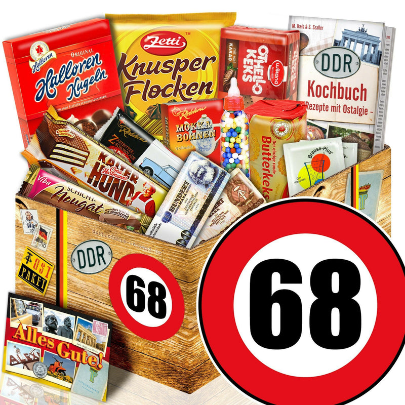 Zahl 68 - Süßigkeiten Set DDR L - Ossiladen I Ostprodukte Versand