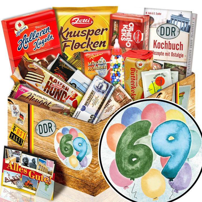 Zahl 69 - Süßigkeiten Set DDR L - Ossiladen I Ostprodukte Versand