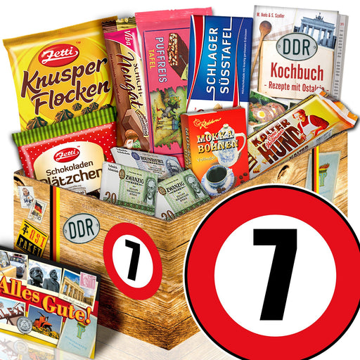 Zahl 7 - Geschenkset Ostpaket "Schokoladenbox M" - Ossiladen I Ostprodukte Versand