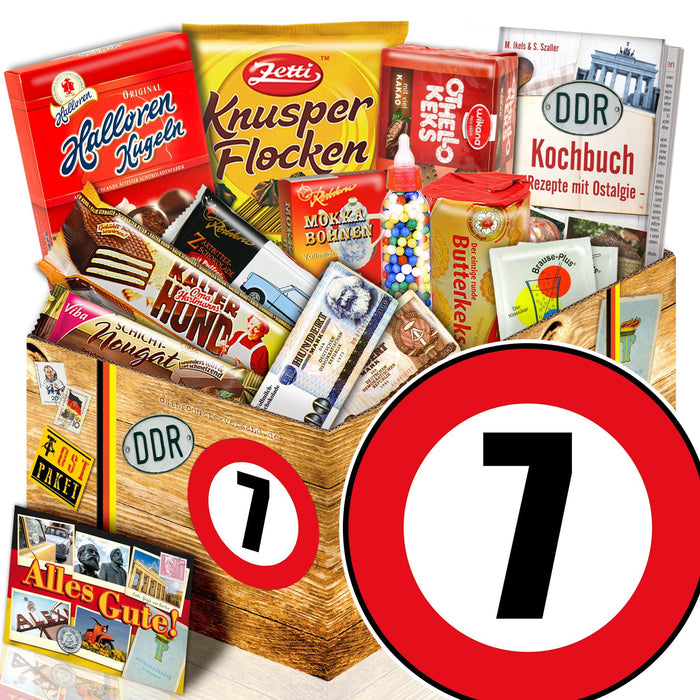 Zahl 7 - Süßigkeiten Set DDR L - Ossiladen I Ostprodukte Versand