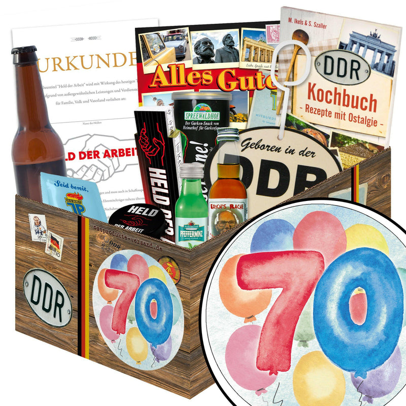 Zahl 70 - Geschenkset Ostpaket "Männer Box" - Ossiladen I Ostprodukte Versand