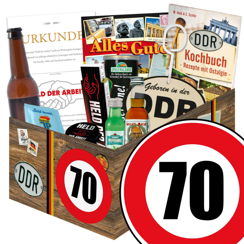 Zahl 70 - Geschenkset Ostpaket "Männer Box" - Ossiladen I Ostprodukte Versand