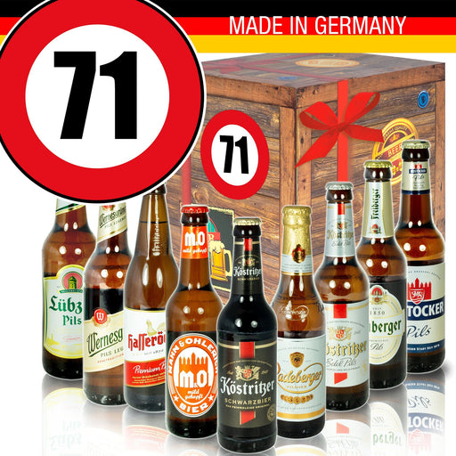 Zahl 71 - Bier Geschenk Set "Ostbiere" 9er Set - Ossiladen I Ostprodukte Versand