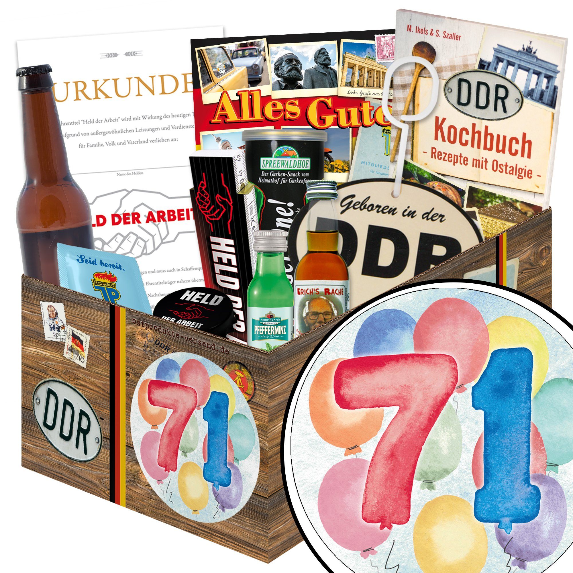 Zahl 71 - Geschenkset Ostpaket "Männer Box" - Ossiladen I Ostprodukte Versand
